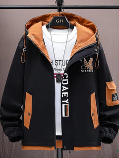 Casual Men's Hooded Jacket 2025 Spring Autumn New Product Thin Coat Top Windbreaker Street Wear Men's Coat