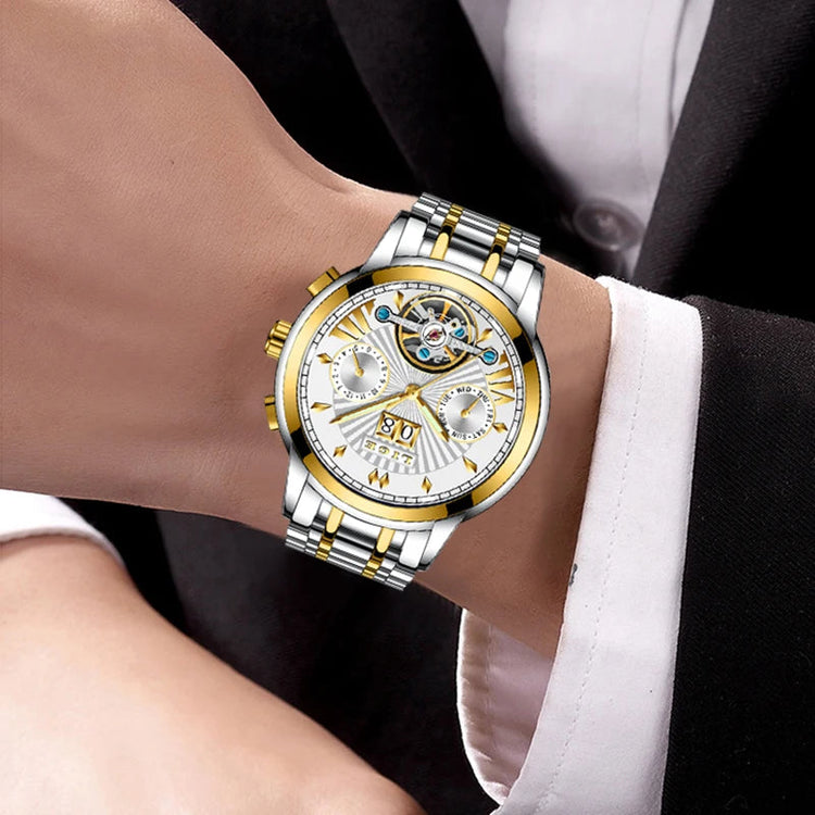 Orologi da Polso Meccanici Automatici LIGE 2026 per Uomo, Marca di Lusso, Orologio da Uomo con Tourbillon, Moda Business, Impermeabile platinumshop