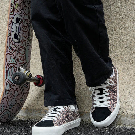 Goluck Classics Sneakers Stylish Leopard Vulc Skateboard Shoes Shock Absorption Encapsulated Men&Women Durable Comfortable Spo
