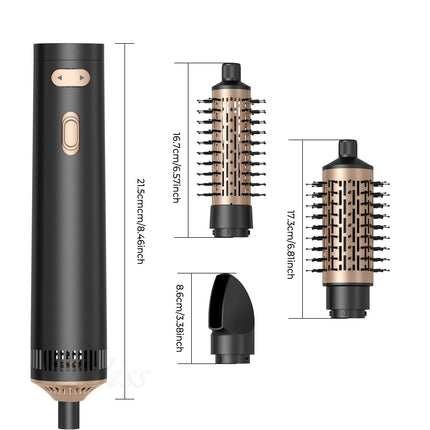 3 in Hair Dryer Brush Rotating Blow Dryer Brush Hot Air Styler Electric Hairdryer Hot Air Spin Brush Set Curling Iron Comb