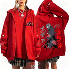 Naruto Uchiha Itachi New Japanese Anime Fashion Y2K Harajuku Men's Trendy Casual Sportswear Men's Couple Style Zip-Up Coat