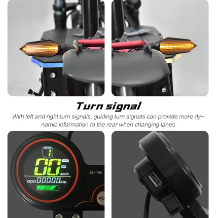 6000W Potente Scooter Elettrico 60V 38Ah Velocità Massima 85 km/h 100 km Gamma 11 '' Pneumatici Doppio Ammortizzante Pieghevole EScooter per Adulti