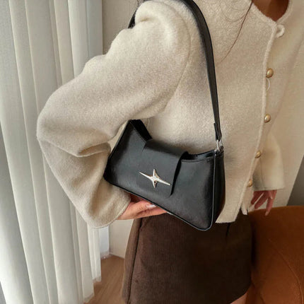 New Style Women's Bag with Lock Closure Fashionable Women Bag Trendy Embossed Women's Shoulder Bag Popular Crossbody Bag PlatiNum