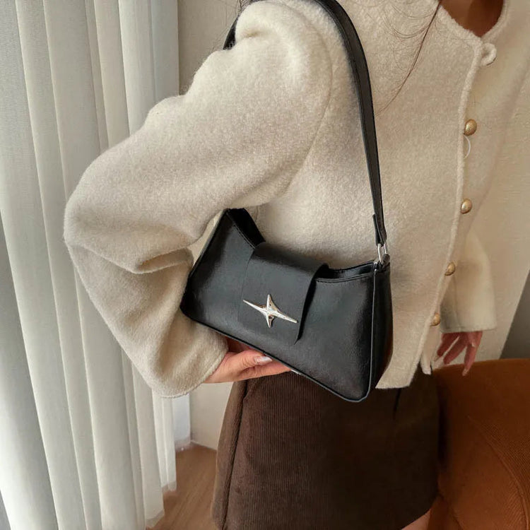 New Style Women's Bag with Lock Closure Fashionable Women Bag Trendy Embossed Women's Shoulder Bag Popular Crossbody Bag PlatiNum