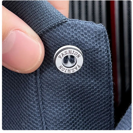 100% pure cotton autumn and winter men's sports fashion brand embroidered pony long-sleeved POLO business casual T-shirt