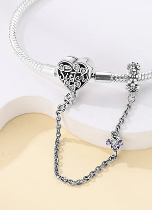 Nuovo Bracciale Originale in Argento 925 con Quadrifoglio Portafortuna e Catena a Serpente, Adatto per Gioielli Fai-da-Te da Donna PlatiNum