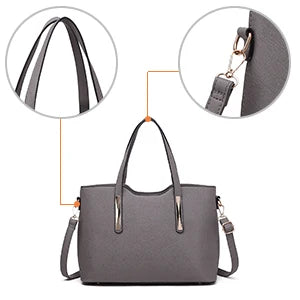 Borsa da donna Miss Lulu di medie dimensioni, elegante borsa a tracolla e borsa a mano, set shopper da 2 pezzi