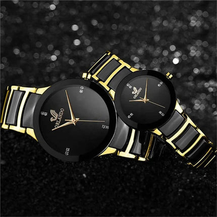 ORLANDO Orologi di lusso da uomo Nuovo arrivato Orologio da polso in acciaio al quarzo oro nero freddo Squisito orologio Masculino Relogio Orologio di moda platinumshop
