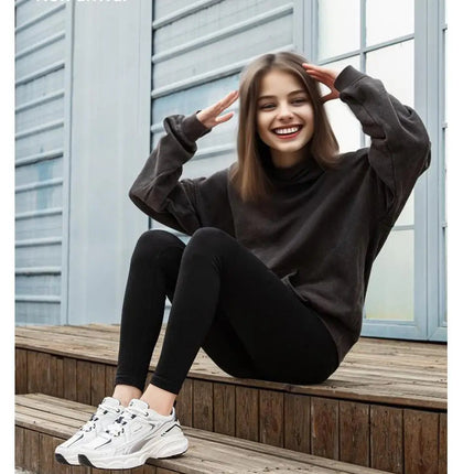 Baasploa Women Running Shoes Lightweight Breathable Sport Shoes Female Comfort White Casual Sneakers Height Increase Cushioning PlatiNum