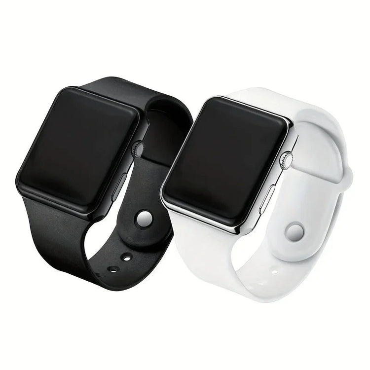 2 pezzi orologio per coppie display a LED orologio elettronico sportivo orologio da polso digitale in silicone per donna uomo regalo di San Valentino per lei platinumshop