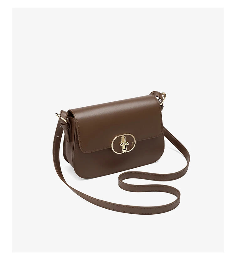 FOXER Brand Split Leather Women's Shoulder Bag 2025 New Luxury Design Female Retro Crossbody Purse Gift for Mom