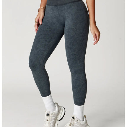 Yoga Pants Impact Leggings Women Seamless Sports Yoga Pant High Waist Ribbed Gym Clothes Fitness Workout Wear Scrunch Bum Tights PlatiNum