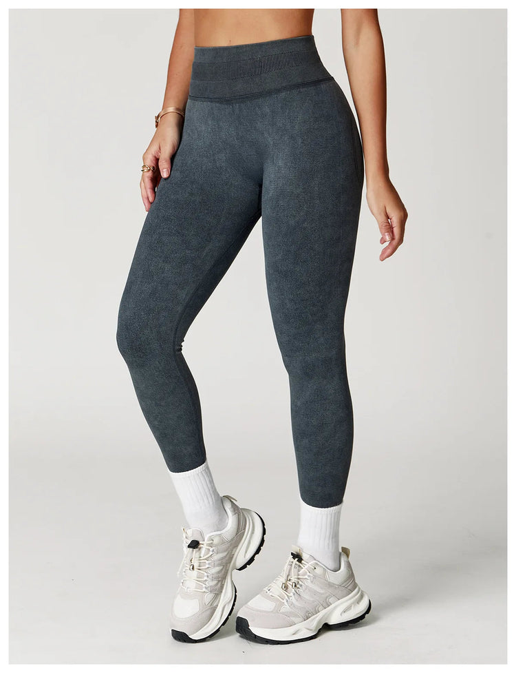 Yoga Pants Impact Leggings Women Seamless Sports Yoga Pant High Waist Ribbed Gym Clothes Fitness Workout Wear Scrunch Bum Tights PlatiNum