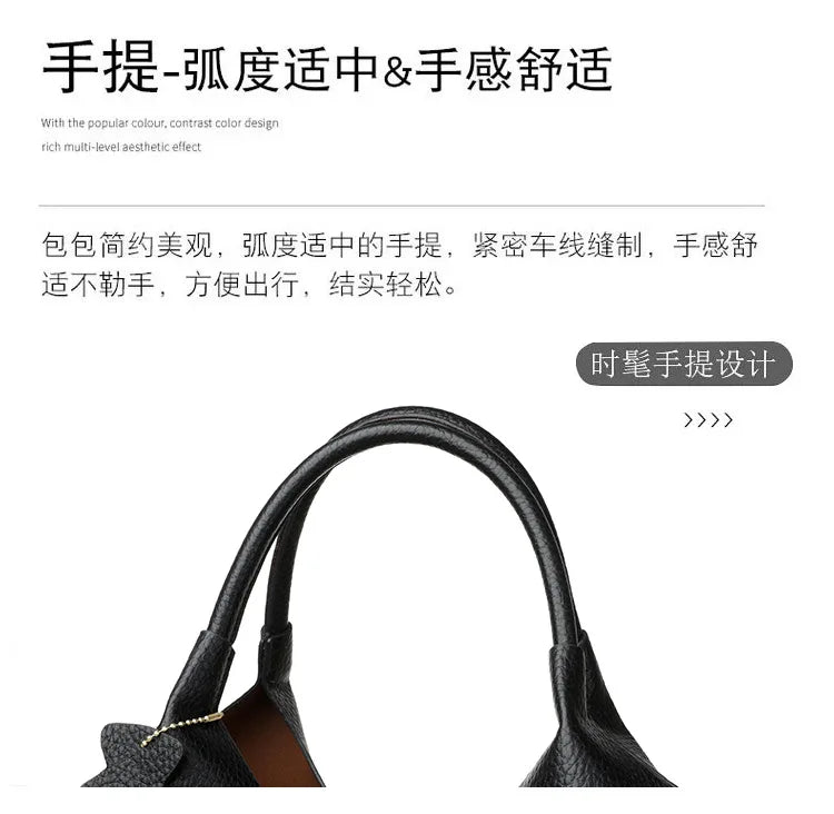 2025 French Women's Handbag PU Leather Shoulder Bag Casual Versatile Tote Bag Soft Leather Stylish Crossbody Bag For Women