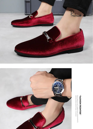 Scarpe firmate uomo Zapatos De Hombre Slip-On scarpe in pelle Casual scarpe maschili adulto rosso guida mocassino mocassini morbidi antiscivolo