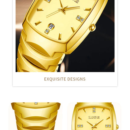 LIGE Orologio da Donna di Lusso alla Moda, Elegante e Semplice, in Acciaio Inossidabile, Casual, al Quarzo, con Calendario, Regalo Romantico per Signore, Novità platinumshop