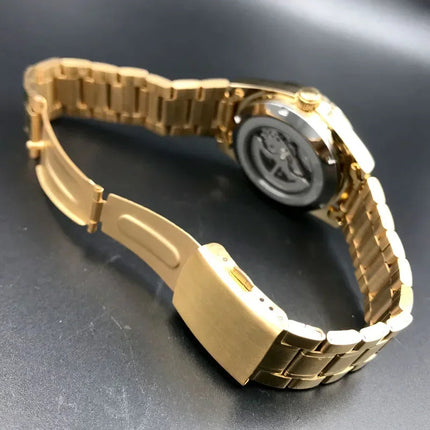 Orient Double Lion Classic Watch Series Orologio da uomo con cinturino in acciaio inossidabile Tourbillon meccanico automatico multifunzione di lusso platinumshop