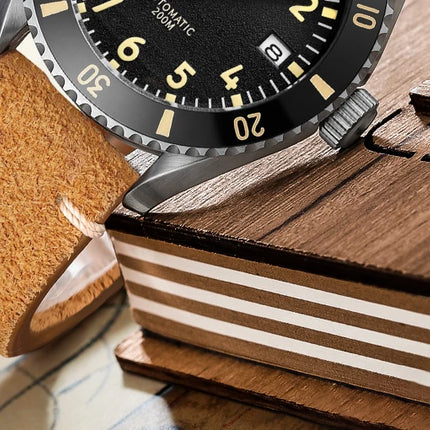 ADDIESDIVE Luxury Men's Watch MY-H9 Sapphire Crystal Ceramic Bezel 200m Waterproof Retro Luminous Diving Mechanical Wristwatch