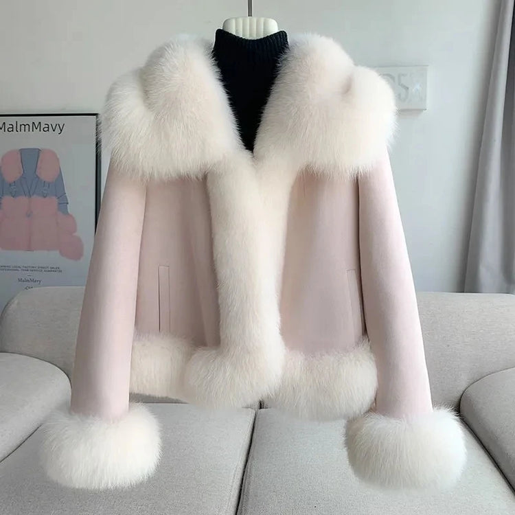 2026 Winter New Faux Fur Jacket Women's Overcoat Fashion Loose Thickened Warm Parker Coat Women's Down Jacket Outwear Casaco
