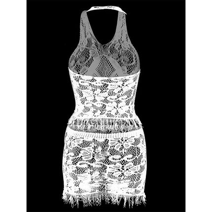 1 Set Sexy Copricostume Donna in Rete, Abito Bodycon Scavato Trasparente con Nappe, Senza Bikini, per la Spiaggia platinumshop