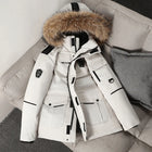 Winter Men's Warm Mountain SKi Parkas Fashion Men Fur Collar Mid-Long Down Padded Coats Men Windbreaker Thermal Hooded Jackets
