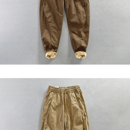Winter New Thickened 100% Cotton Cargo Velvet Men's Winter Pants Comfortable Soft Keep Warm Retro Street Trousers  AZ640