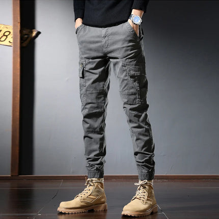 Street Fashion Men Jeans Black Green Loose Fit Big Pocket Casual Cargo Pants Hombre Zipper Designer Hip Hop Joggers Men Overalls