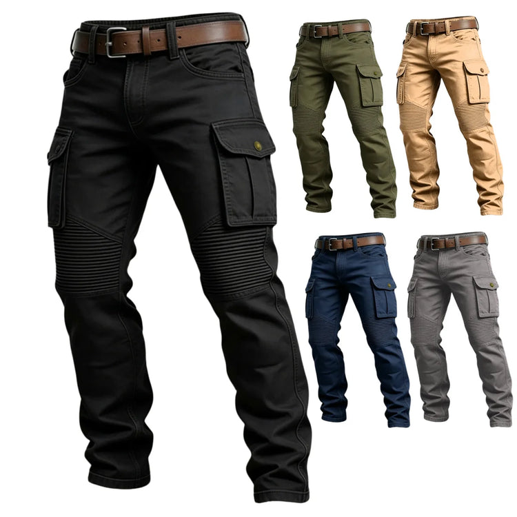 2026 Cotton Men's Pants Large Size Multi-pocket Loose Overalls Outdoor Sports Training Jogging Casual Pants Loose Comfortable