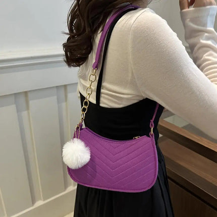 Mini Women Shoulder Bags Fashion Felt Women's Bag Design Advanced Underarm Handbags Mini Saddle Bag PlatiNum
