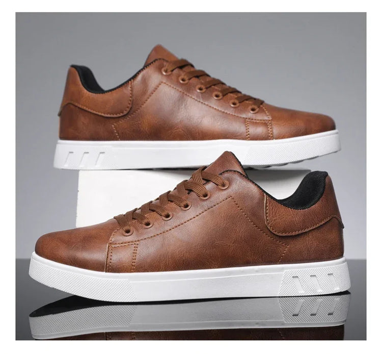 Casual Shoes Loafers British Leather Sneakers Flats Shoes Classic Men Leather Shoes Spring Summer New Trendy