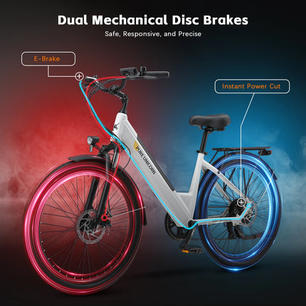 PURE UNICORN U2 Bicicletta Elettrica 48V 750W, 45km/h, E-bike per Adulti, 12.8Ah, Bici Elettrica da Città Economica per Donna, Spedizione Gratuita