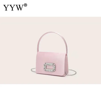 2023 nuove mini borse rosa per le donne pochette da sera per banchetti con catena borse casual in modalità piccola festa elegante Bgas in pelle PU