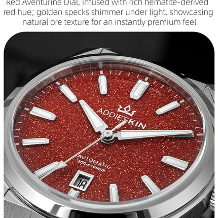 AddiesKIN Men Watch BGW9 Luminous Blue Goldstone Dial Sapphire Glass 20Bar Waterproof Japan 9015 K010 Automatic Mechanical Watch