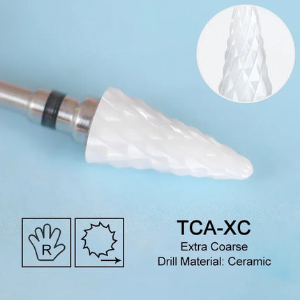 Pink Ceramic Carbide Nail Drill Bits Milling Cutter For Gel Polish Remover Electric Nail Machine Polishing Peeling File Home Salon Manicure Pedicure Accessories