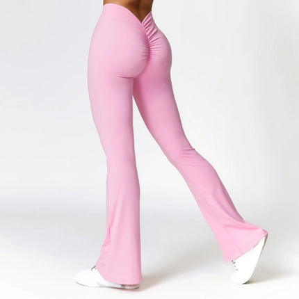 High Waist Flare Leggings Yoga Pants Women Wide Leg Pants Women Gym Workout Fitness Sports Flared Pants Latin Dance Trousers PlatiNum