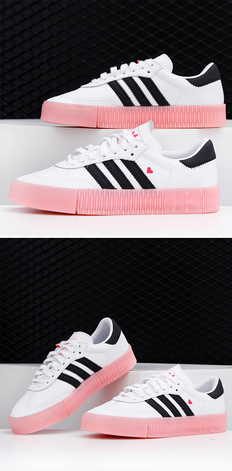 Scarpe da ginnastica casual con plateau da donna Adidas ufficiale autentiche SAMBA ROSE EF4965