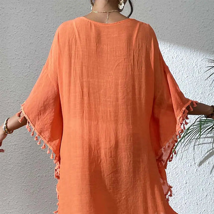 Abito Copricostume Estivo da Donna con Scollo Quadrato, Protezione Solare, Vestibilità Ampia, Traforato, per Spiaggia e Vacanze platinumshop