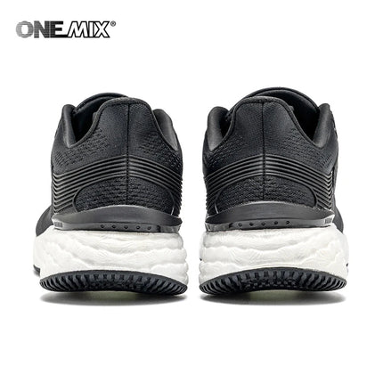 ONEMIX Scarpe da corsa nere per uomo Outdoor Donna Sneakers sportive Casual Scarpe da passeggio Viaggi Trekking Calzature da jogging PlatiNum
