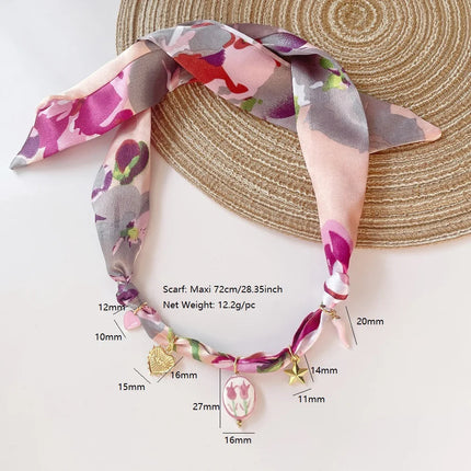 Collana bandana morbida con ciondolo a forma di fiore a forma di cuore placcato in oro per gioielli impilabili da donna e ragazza PlatiNum