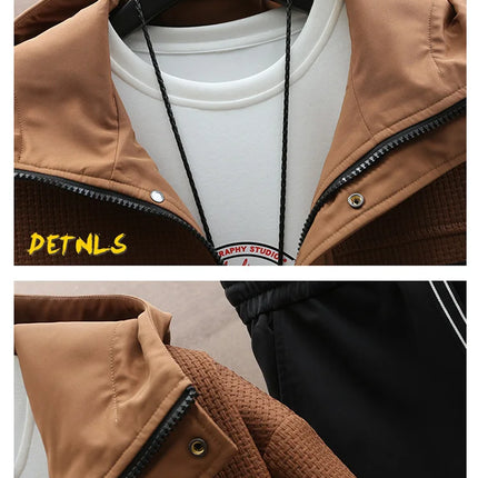 Autumn Men Tracksuit Casual Joggers Hooded Spring Sportswear Jackets Pants 2 Piece Sets Hip Hop Running Sports Suit