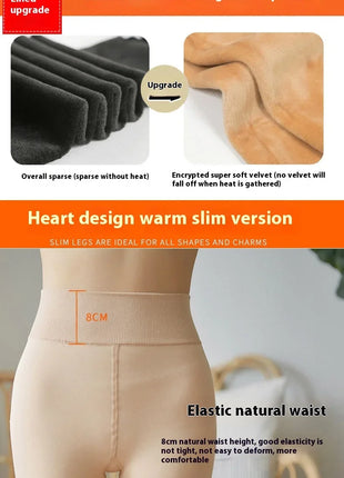 Leggings termici da donna Panty in pile Collant da donna Calze Collant Donna Inverno Falso Traslucido Caldo Collant sexy Inverno