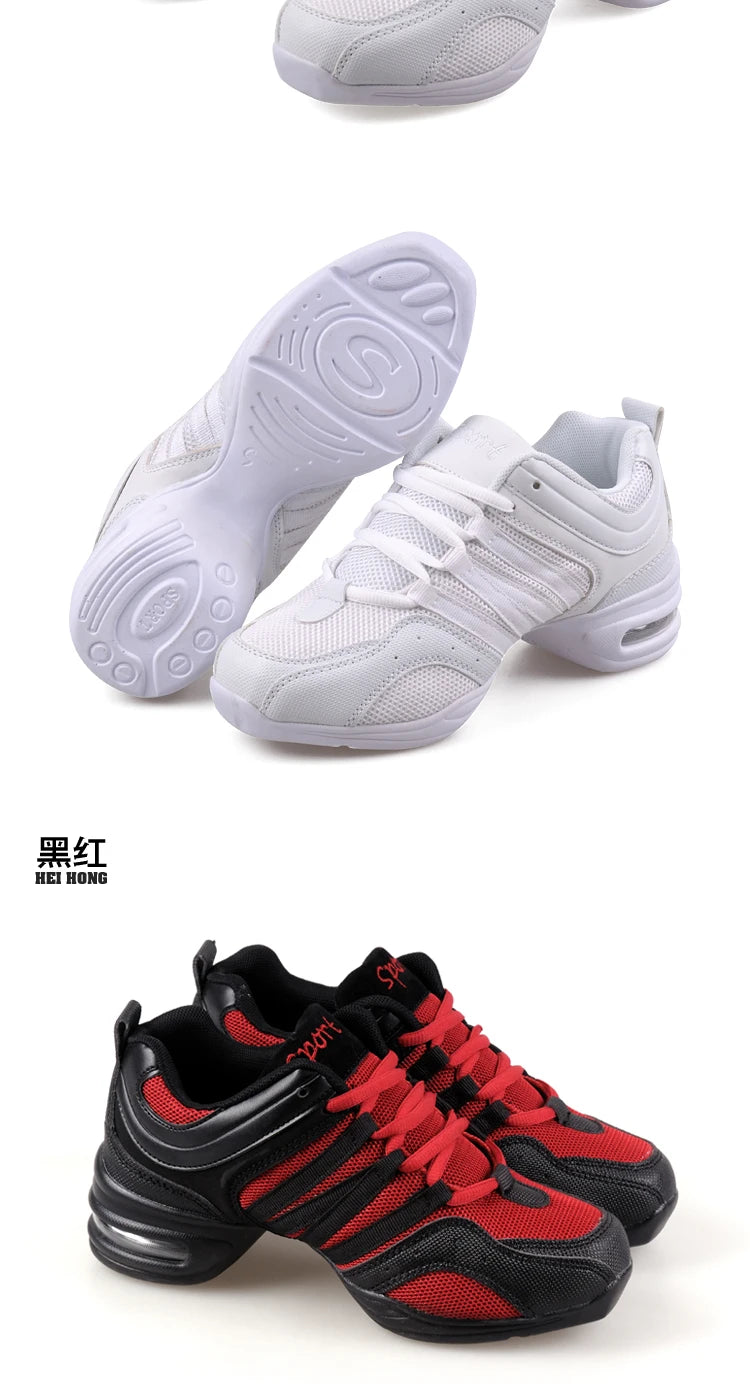 New Soft Outsole Breath Dance Shoes Women Sports Feature Dance Sneakers Jazz Hip Hop Shoes Woman Dancing Shoes Ladies Sneakers