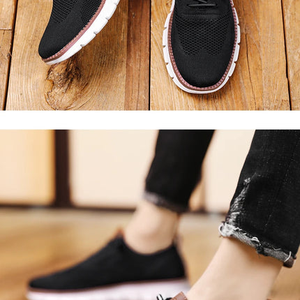 Scarpe Eleganti Casual da Uomo, Sneakers da Passeggio alla Moda, Oxford in Rete per il Lavoro, Leggere con Suola Morbida