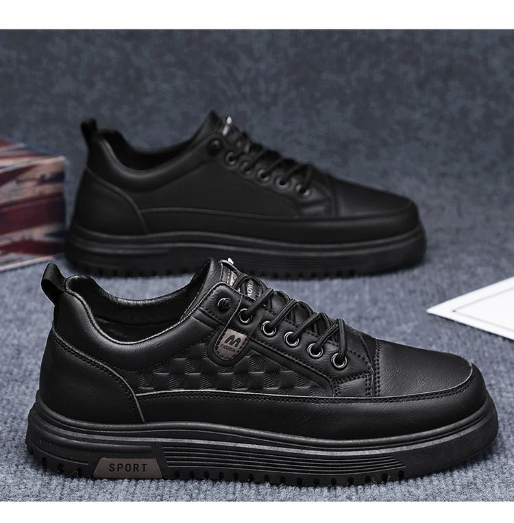 Men's Flat Casual Shoes Spring Breathable Soft-Sole Anti-Slip Outdoor Walking Shoes Youth Fashion White Shoes Sports Board Shoes