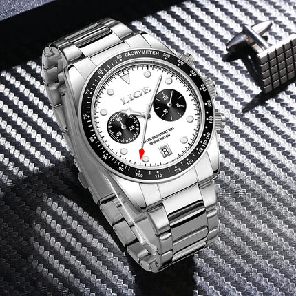 LIGE Nuovi orologi da uomo Orologi da polso al quarzo da uomo di lusso delle migliori marche Cronografo sportivo impermeabile e luminoso Relogio Masculino+BOX platinumshop