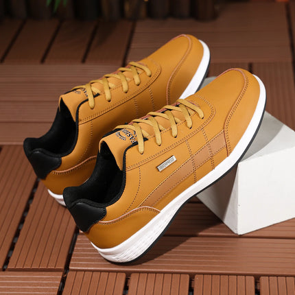 Pu Leather Men Shoes Sneakers Trend Casual Breathable Leisure Male Sneakers Non-Slip Footwear Vulcanized Shoes Tenis Masculino