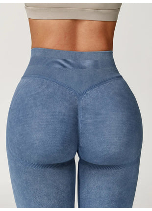Yoga Pants Impact Leggings Women Seamless Sports Yoga Pant High Waist Ribbed Gym Clothes Fitness Workout Wear Scrunch Bum Tights PlatiNum
