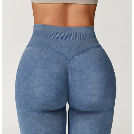 Yoga Pants Impact Leggings Women Seamless Sports Yoga Pant High Waist Ribbed Gym Clothes Fitness Workout Wear Scrunch Bum Tights PlatiNum