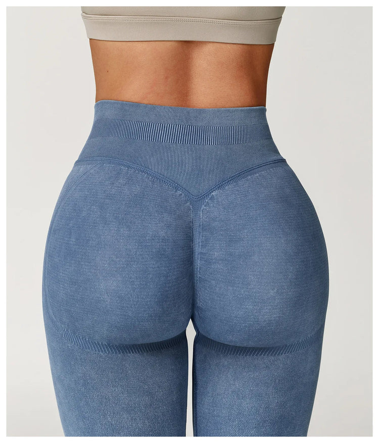 Yoga Pants Impact Leggings Women Seamless Sports Yoga Pant High Waist Ribbed Gym Clothes Fitness Workout Wear Scrunch Bum Tights PlatiNum
