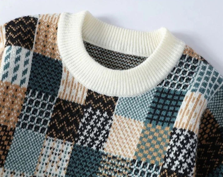 Hippie Grunge Pullovers Male Plus Big Size Thick Knitwear Long Sleeve Designer Casual Streetwear Loose Fit Men's Knit Sweater